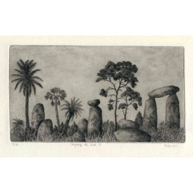 gravure de monolithe noir et blanc