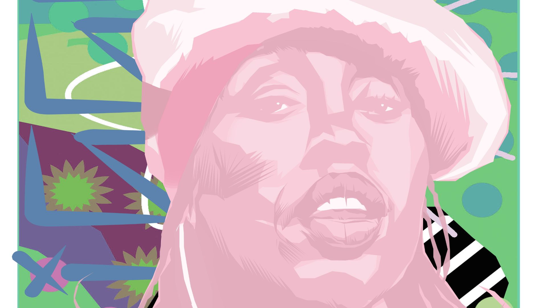 une illustration de Missy Elliot en rose