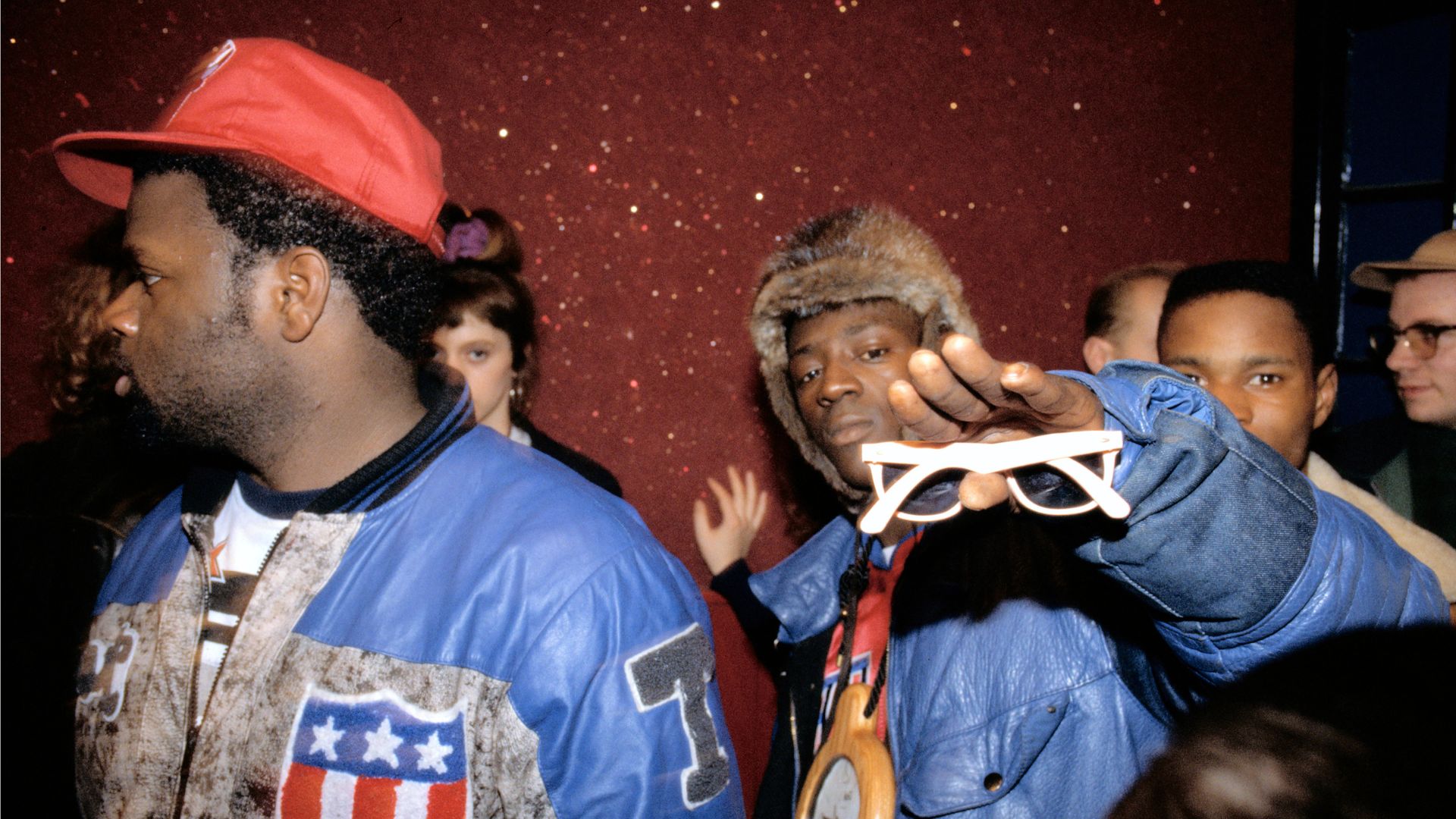 Photo de DJ Cut Creator et Flavor Flav, Le Globo, Paris 1987